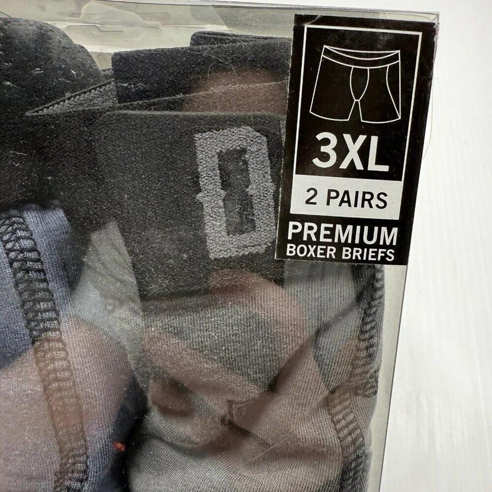 dixxon boxer briefs black grey two pack mens size XL